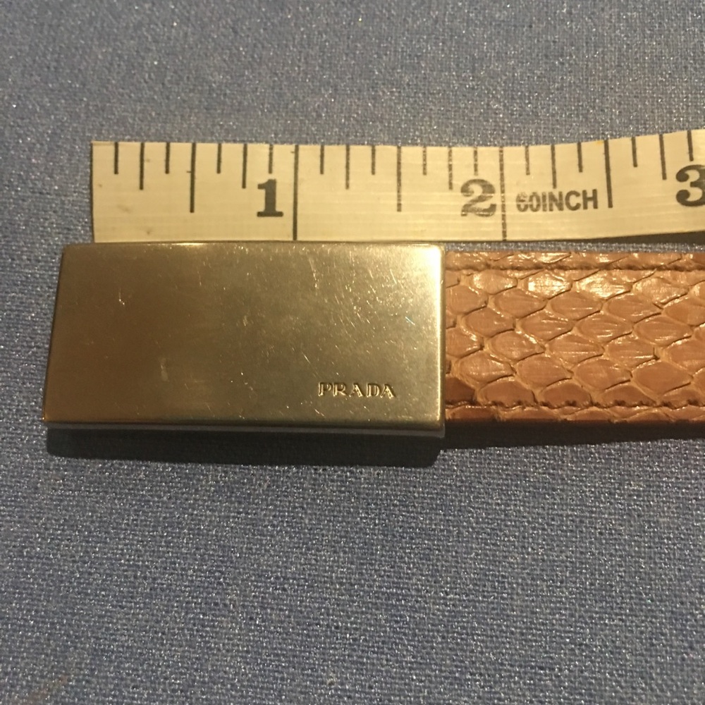 Vintage Prada leather belt, snakeskin look - Picture 6 of 6